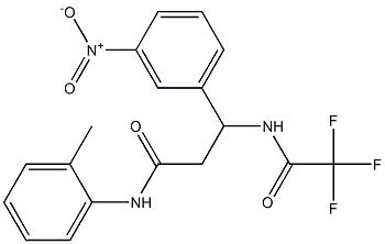 3-{3-nitrophenyl}-N-(2-methylphenyl)-3-[(trifluoroacetyl)amino]propanamide Struktur