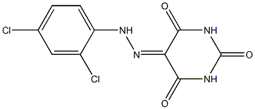 2,4,5,6(1H,3H)-pyrimidinetetrone 5-[(2,4-dichlorophenyl)hydrazone] Struktur