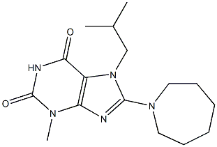 8-(1-azepanyl)-7-isobutyl-3-methyl-3,7-dihydro-1H-purine-2,6-dione Struktur