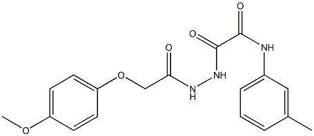 2-{2-[(4-methoxyphenoxy)acetyl]hydrazino}-N-(3-methylphenyl)-2-oxoacetamide Struktur