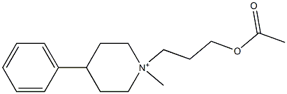 1-[3-(acetyloxy)propyl]-1-methyl-4-phenylpiperidinium Struktur