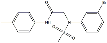 2-[3-bromo(methylsulfonyl)anilino]-N-(4-methylphenyl)acetamide Struktur