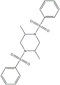 2,5-dimethyl-1,4-bis(phenylsulfonyl)piperazine Struktur