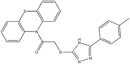 5-(4-methylphenyl)-4H-1,2,4-triazol-3-yl 2-oxo-2-(10H-phenothiazin-10-yl)ethyl sulfide Struktur