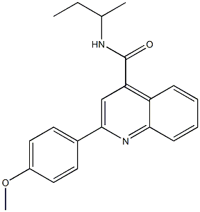 2-[4-(methyloxy)phenyl]-N-(1-methylpropyl)quinoline-4-carboxamide Struktur