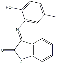 3-[(2-hydroxy-5-methylphenyl)imino]-1,3-dihydro-2H-indol-2-one Struktur