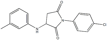 1-(4-chlorophenyl)-3-[(3-methylphenyl)amino]pyrrolidine-2,5-dione Struktur