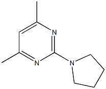 4,6-dimethyl-2-(1-pyrrolidinyl)pyrimidine Struktur