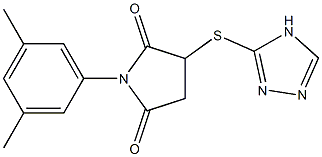 1-(3,5-dimethylphenyl)-3-(4H-1,2,4-triazol-3-ylthio)pyrrolidine-2,5-dione Struktur