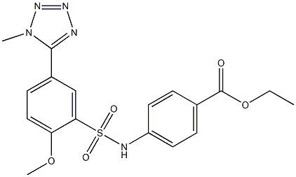 ethyl 4-({[2-methoxy-5-(1-methyl-1H-tetraazol-5-yl)phenyl]sulfonyl}amino)benzoate Struktur