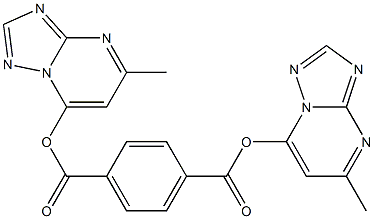 bis(5-methyl[1,2,4]triazolo[1,5-a]pyrimidin-7-yl) terephthalate Struktur