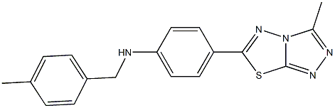 N-(4-methylbenzyl)-N-[4-(3-methyl[1,2,4]triazolo[3,4-b][1,3,4]thiadiazol-6-yl)phenyl]amine Struktur