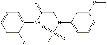 N-(2-chlorophenyl)-2-[3-methoxy(methylsulfonyl)anilino]acetamide Struktur