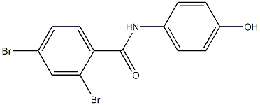 2,4-dibromo-N-(4-hydroxyphenyl)benzamide Struktur