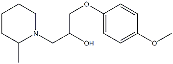 1-(4-methoxyphenoxy)-3-(2-methylpiperidin-1-yl)propan-2-ol Struktur