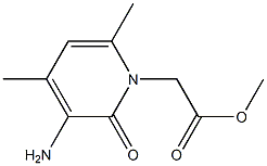 methyl (3-amino-4,6-dimethyl-2-oxo-1(2H)-pyridinyl)acetate Struktur