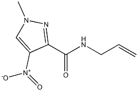 N-allyl-4-nitro-1-methyl-1H-pyrazole-3-carboxamide Struktur