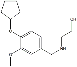 2-{[4-(cyclopentyloxy)-3-methoxybenzyl]amino}ethanol Struktur