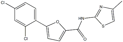 5-(2,4-dichlorophenyl)-N-(4-methyl-1,3-thiazol-2-yl)-2-furamide Struktur