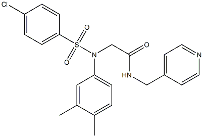 2-{[(4-chlorophenyl)sulfonyl]-3,4-dimethylanilino}-N-(4-pyridinylmethyl)acetamide Struktur