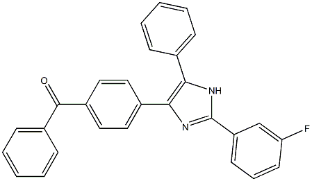 {4-[2-(3-fluorophenyl)-5-phenyl-1H-imidazol-4-yl]phenyl}(phenyl)methanone Struktur