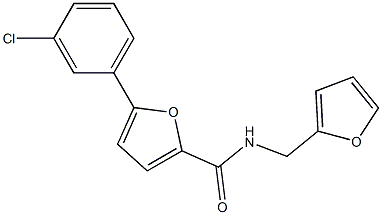 5-(3-chlorophenyl)-N-(2-furylmethyl)-2-furamide Struktur