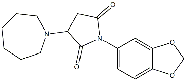 3-azepan-1-yl-1-(1,3-benzodioxol-5-yl)pyrrolidine-2,5-dione Struktur