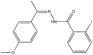 2-iodo-N'-[1-(4-methoxyphenyl)ethylidene]benzohydrazide Struktur