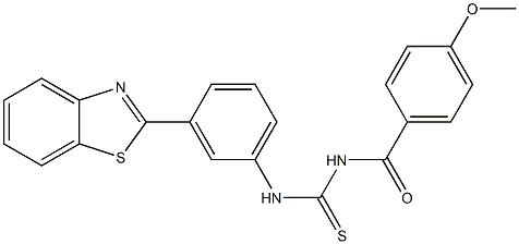 N-[3-(1,3-benzothiazol-2-yl)phenyl]-N'-(4-methoxybenzoyl)thiourea Struktur