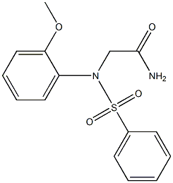 2-[2-methoxy(phenylsulfonyl)anilino]acetamide Struktur