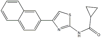 N-[4-(2-naphthyl)-1,3-thiazol-2-yl]cyclopropanecarboxamide Struktur