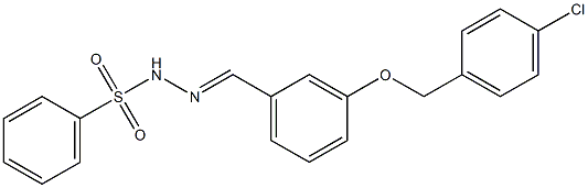 N'-{3-[(4-chlorobenzyl)oxy]benzylidene}benzenesulfonohydrazide Struktur