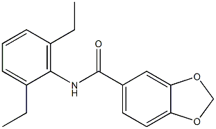 N-(2,6-diethylphenyl)-1,3-benzodioxole-5-carboxamide Struktur