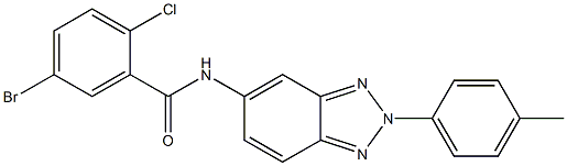 5-bromo-2-chloro-N-[2-(4-methylphenyl)-2H-1,2,3-benzotriazol-5-yl]benzamide Struktur