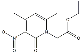 ethyl (3-nitro-4,6-dimethyl-2-oxo-1(2H)-pyridinyl)acetate Struktur