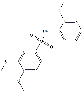 N-(2-isopropylphenyl)-3,4-dimethoxybenzenesulfonamide Struktur