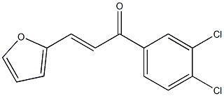 1-(3,4-dichlorophenyl)-3-(2-furyl)-2-propen-1-one Struktur