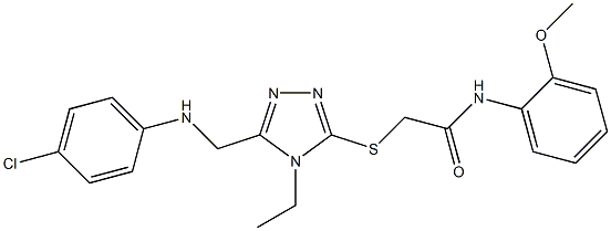 2-({5-[(4-chloroanilino)methyl]-4-ethyl-4H-1,2,4-triazol-3-yl}sulfanyl)-N-(2-methoxyphenyl)acetamide Struktur