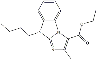 ethyl 9-butyl-2-methyl-9H-imidazo[1,2-a]benzimidazole-3-carboxylate Struktur