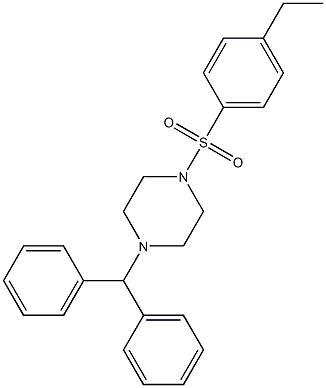 1-benzhydryl-4-[(4-ethylphenyl)sulfonyl]piperazine Struktur