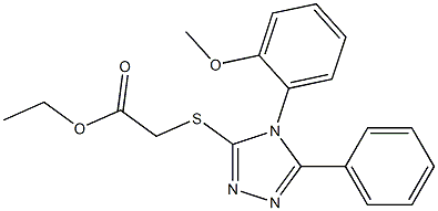 ethyl {[4-(2-methoxyphenyl)-5-phenyl-4H-1,2,4-triazol-3-yl]sulfanyl}acetate Struktur