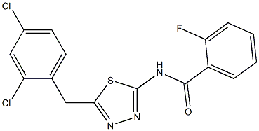 N-[5-(2,4-dichlorobenzyl)-1,3,4-thiadiazol-2-yl]-2-fluorobenzamide Struktur