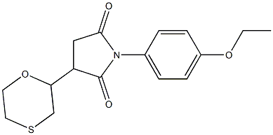 1-(4-ethoxyphenyl)-3-(4-thiomorpholinyl)-2,5-pyrrolidinedione Struktur