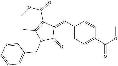 methyl 4-[4-(methoxycarbonyl)benzylidene]-2-methyl-5-oxo-1-(3-pyridinylmethyl)-4,5-dihydro-1H-pyrrole-3-carboxylate Struktur