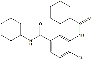 4-chloro-N-cyclohexyl-3-[(cyclohexylcarbonyl)amino]benzamide Struktur