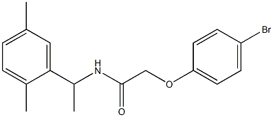 2-(4-bromophenoxy)-N-[1-(2,5-dimethylphenyl)ethyl]acetamide Struktur