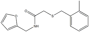 N-(2-furylmethyl)-2-[(2-methylbenzyl)sulfanyl]acetamide Struktur