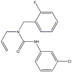 N-allyl-N'-(3-chlorophenyl)-N-(2-fluorobenzyl)urea Struktur