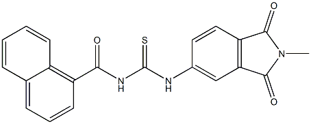 N-(2-methyl-1,3-dioxo-2,3-dihydro-1H-isoindol-5-yl)-N'-(1-naphthoyl)thiourea Struktur