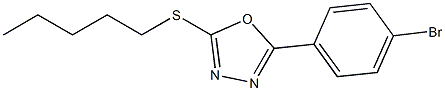 2-(4-bromophenyl)-5-(pentylsulfanyl)-1,3,4-oxadiazole Struktur